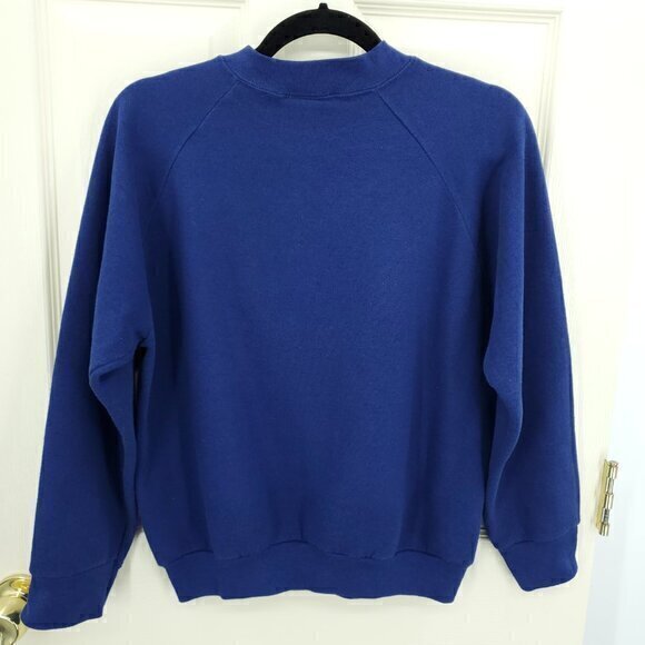 VTG 90s Embroidered Looney Tunes Crew Neck Sweatshirt NS Navy Blue - Picture 2 of 15